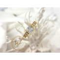 pierścionek princess 2 stal szlachetna pozłacana