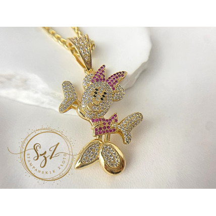 zawieszka myszka mini stal szlachetna pozłacana