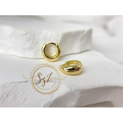 Kolczyki kółeczka obręcze stal szlachetna pozłacana