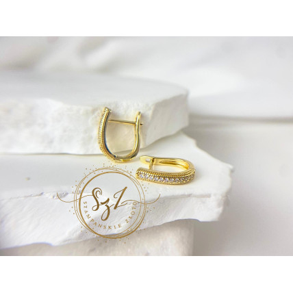 kolczyki przecinki stal szlachetna pozłacana