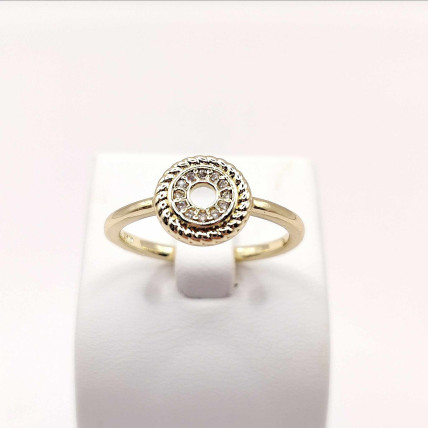 Pierścionek ze Stali Szlachetnej z okrągłym wiankiem