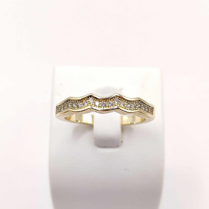 Pierścionek ze Stali Szlachetnej z cyrkoniami