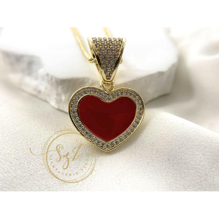 Zawieszka SERCE Stal szlachetna pozłacana
