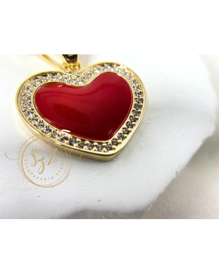 Zawieszka SERCE Stal szlachetna pozłacana