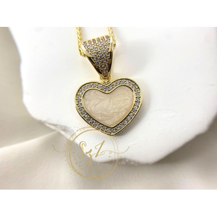 Zawieszka SERCE Stal szlachetna pozłacana
