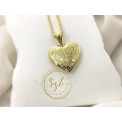 Zawieszka otwierane Serce Stal szlachetna pozłacana