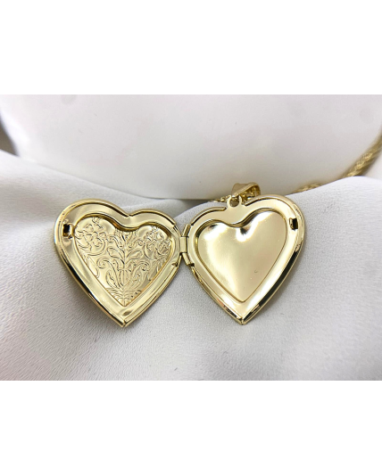 Zawieszka otwierane Serce Stal szlachetna pozłacana