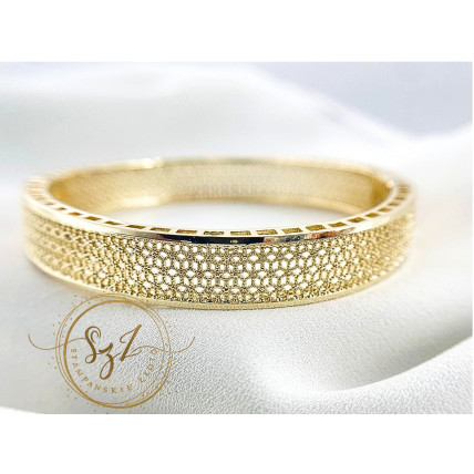 Sztywna bransoletka ażurkowa otwierana