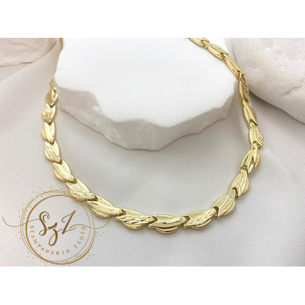 Łańcuszek Kłos 5mm stal szlachetna pozłacana