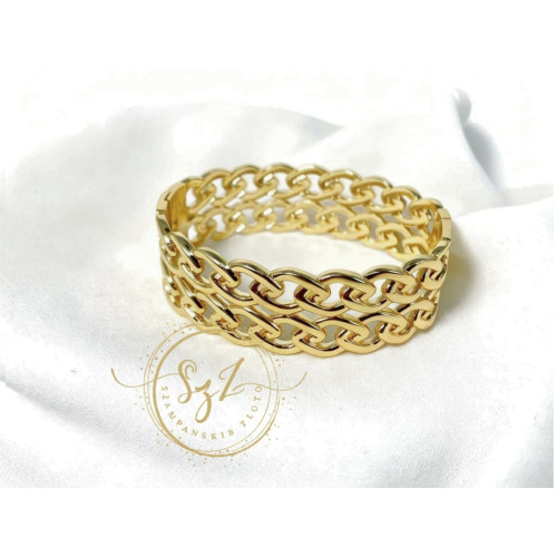 Sztywna bransoletka pleciona otwierana