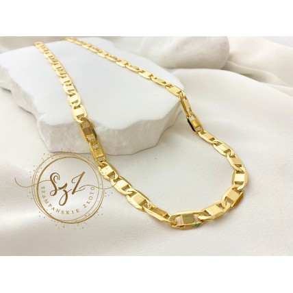 Łańcuszek Marina 6 mm Stal Szlachetna Pozłacana