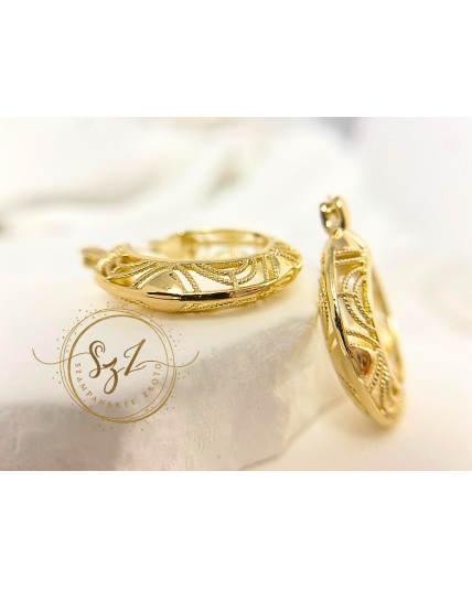 Kolczyki Kółka Etniczne Stal Szlachetna Pozłacana