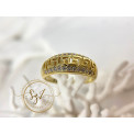 Pierścionek Grecki stal szlachetna pozłacana