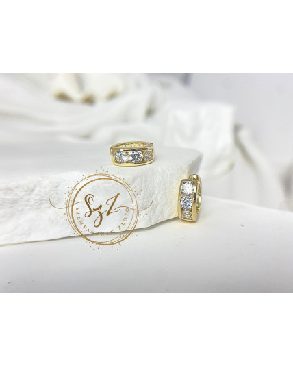 Kolczyki kółeczka oczka stal szlachetna pozłacana