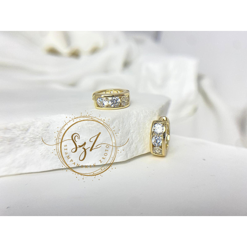 Kolczyki kółeczka oczka stal szlachetna pozłacana