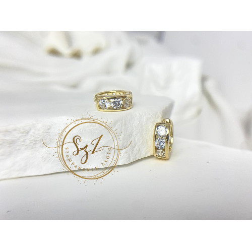 Kolczyki kółeczka oczka stal szlachetna pozłacana