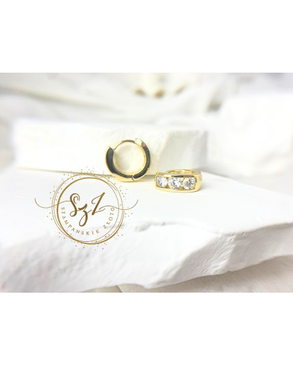 Kolczyki kółeczka oczka stal szlachetna pozłacana