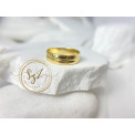 Obrączka frez stal szlachetna pozłacana
